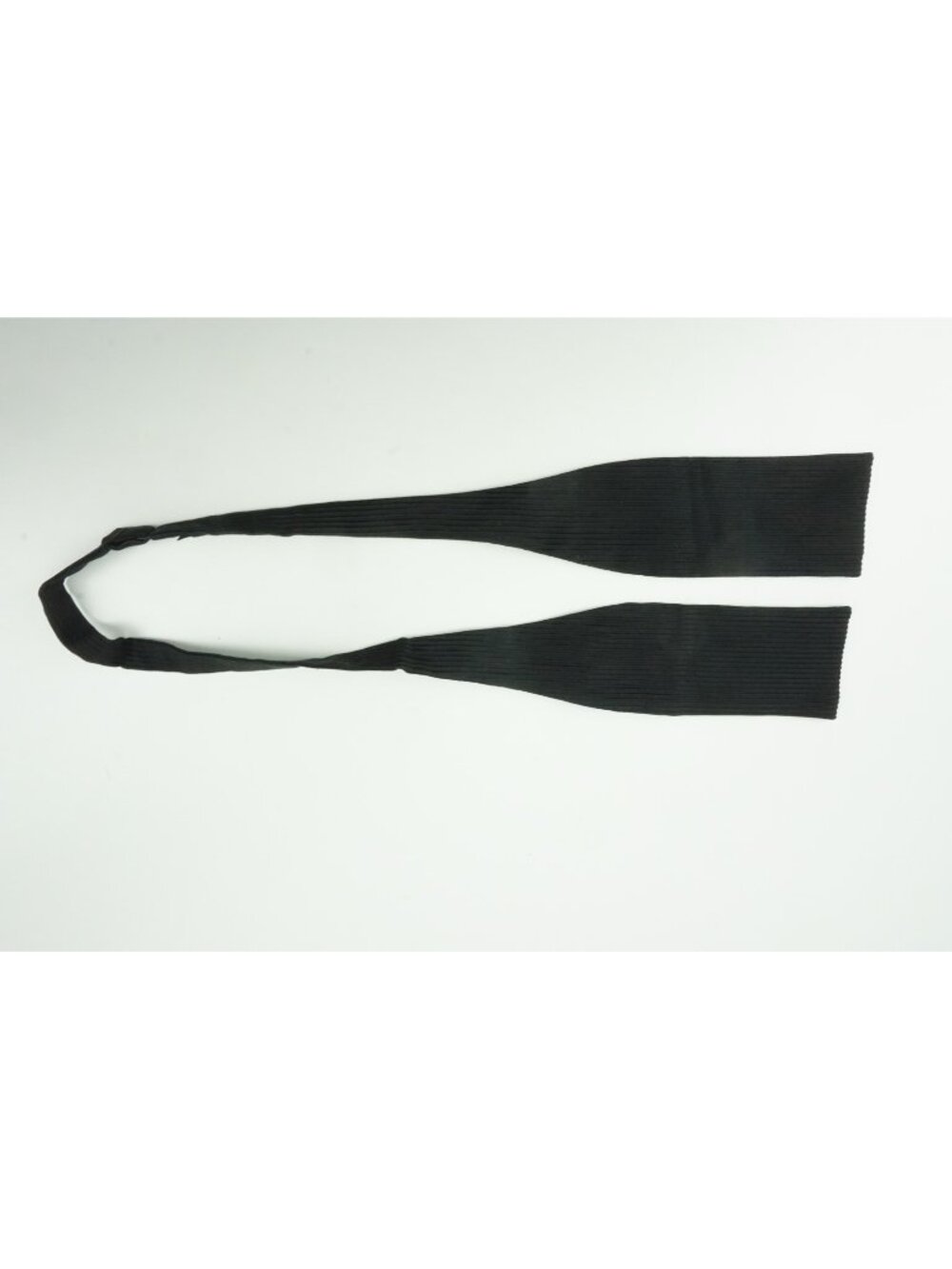 Charvet Coal Black Textured 100% Silk Bow Tie Made France
